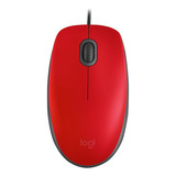 Mouse Logitech M110 Optico Usb Red Color Rojo