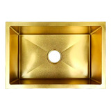 Lavaplatos En Acero Inox. Oro 70*45*21cm Oro Vintage