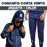 Conjunto Corta Vento Masculino Blusa +calça Refletiva P/frio