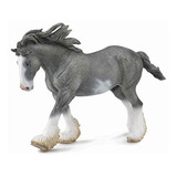 Semental Collecta Clydesdale, Sabino Roan Negro Figura