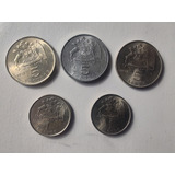 5 Monedas De Serie 1 -5 Escudos 1971-1972
