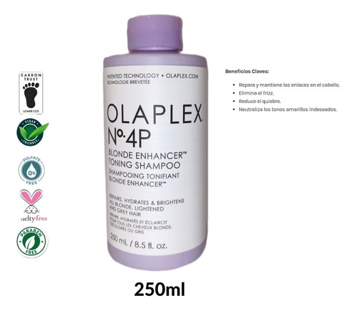 Olaplex Nº 4p Shampoo Tonalizante Violeta Potenciador Rubio