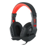 Fone De Ouvido On-ear Gamer Redragon Ares Preto E Vermelho