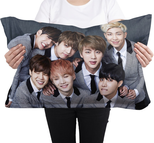 Cojin Almohada Bts K Pop Grupo Integrantes Poliester Calidad