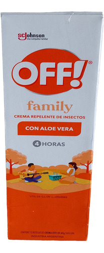 Repelente Off Crema 60gr X 12 Unidades