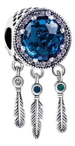 Dije Charm Pandora Atrapasueños Azul Plumas Triple Original