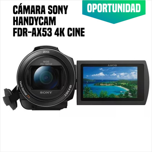 Filmadora Handycam Sony 4k Ax53 Sensor Exmor R Cmos