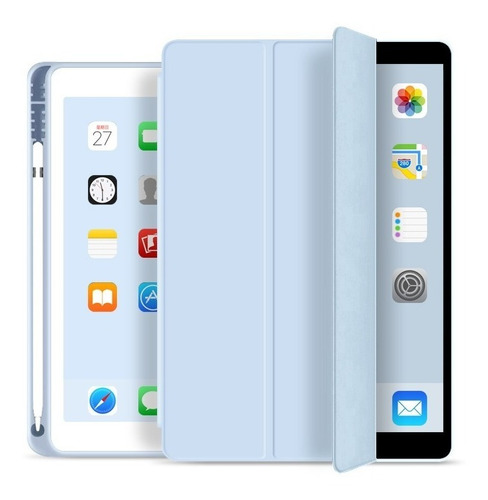 Funda Smartcover Para iPad 10.2 7 Y 8 Gen. + Espacio Lápiz