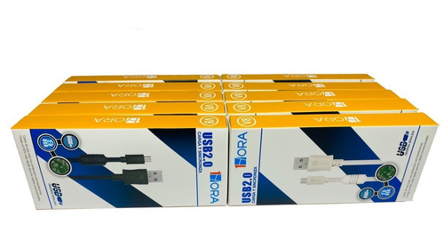 Paquete Con 10 Cables 1hora 1.5m V8 Micro Usb 2.0 Uso Rudo