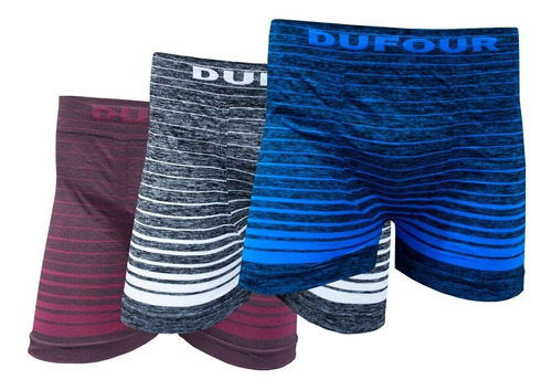 Pack X 3 Boxer Sin Costura Rayado Dufour Art. 11943