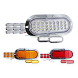 10 Plafon 27 Led Ovalado Bisel Cromo Alta Baja Estrobo