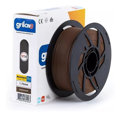 Filamento 3d Pla Boutique Grilon3 1.75mm 1kg Chocolate