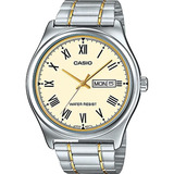 Reloj Casio Clásico Plateado Y Dorado Para Hombre