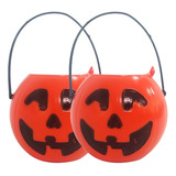 Halloween Caramelera Calabaza Mini Plastica Naranja X 6 Un