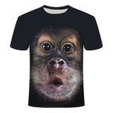 Lou Camiseta Con Estampado 3d Orangutan/mono