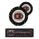 Alto-falante 50w Rms Bravox + Rádio Automotivo 25w Bt Fm