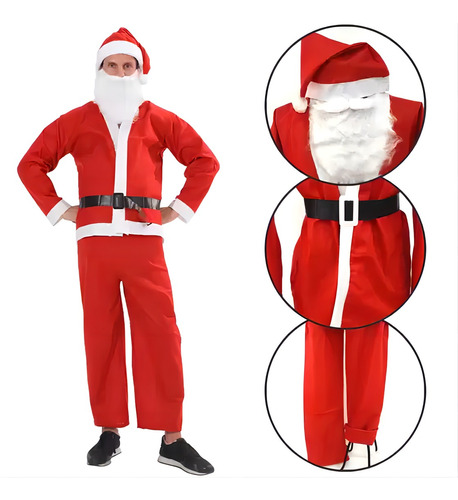 Conjuntos Roupa De Papai Noel /cosplay De Natal Decoração
