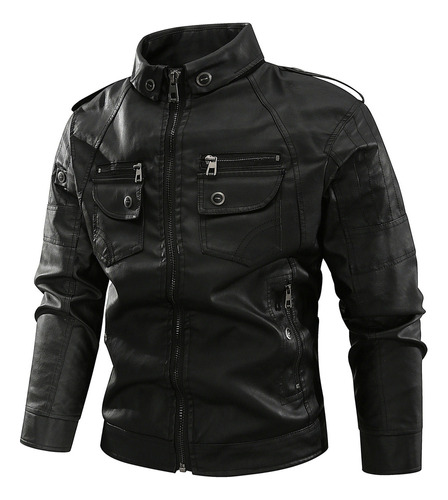 Chamarra G Jacket For Hombre, De Piel De Manga Larga, De In