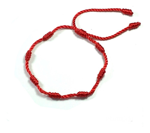 Pulsera 7 Nudos Roja. Protección Envidia. Buena Suerte