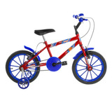 Bicicleta Infantil Criança Menino Aro 16 Com Rodinhas + Nf