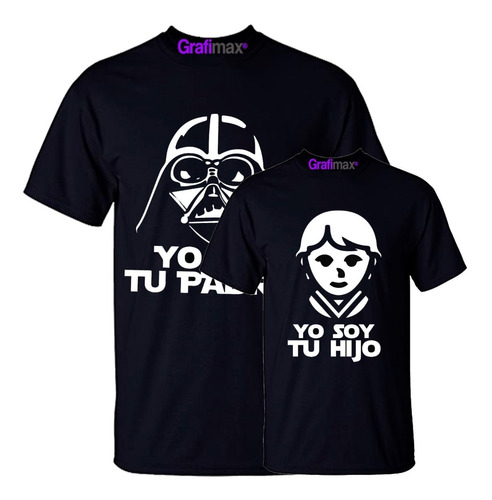 Pack Poleras Soy Tu Padre/soy Tu Hijo Star Wars Grafimax