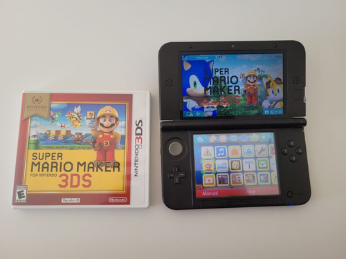 Nintendo 3ds Xl Standard Cor  Preto + Jogo Super Mario Maker