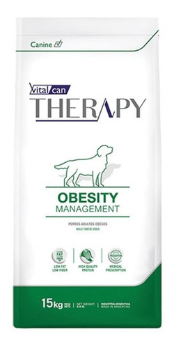 Alimento Vitalcan Therapy Obesity Management Para Perro Adulto Sabor Mix En Bolsa De 15 kg