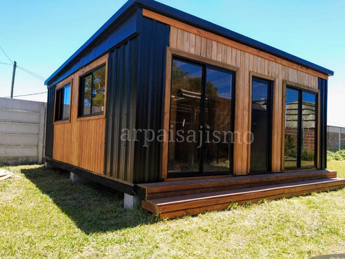 Construcción De Cabañas Containers De Madera Chapa Y Vidrio