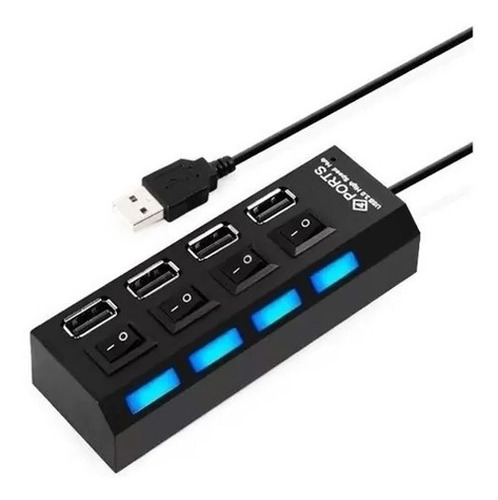 Extensor Régua De 4 Portas Rápidas Cabo Hub Usb 2.0 