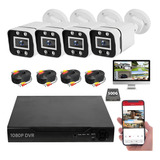 Kit Circuito Cerrado 4cámaras Vigilancia Seguridad Dvr+500gb