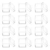 12 Cajas De Regalo De Acrílico Transparente En Forma De Cubo
