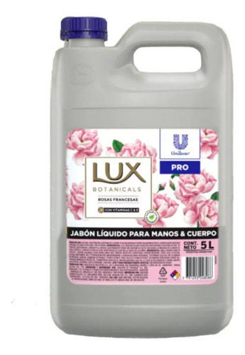 Jabón Líquido Para Manos Y Cuerpo Lux Rosas  X 5 Litros 