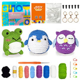 Kit De Crochet Principiantes, 3 Patrones De Animales (b...