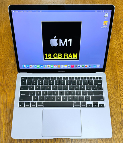 Macbook Air M1. Mem. 16 Gb. Ssd 512 Gb. Ciclos 149