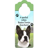 Wood Sign Boston Terrier  A Putrefacta Estropeada Boston Ter