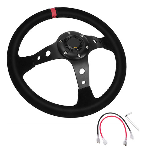 Volante De Carreras Universal De 35 Cm/14 Pulgadas, Bocina D