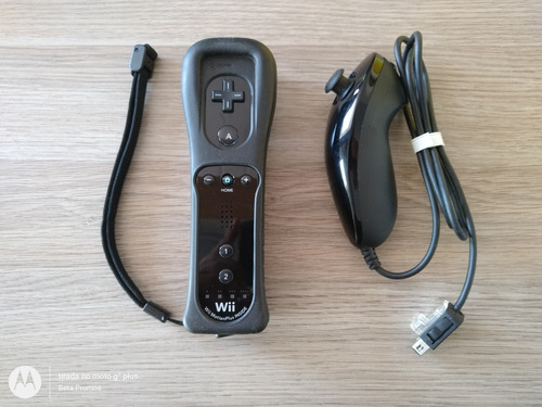 Wii Remote Plus Black + Nunchuk Originais 
