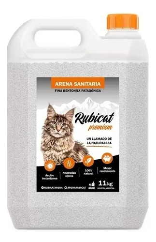 Arena Sanitaria Aglomerante Rubicat  Premium De Kg 5,7 X 3un