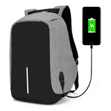 Mochila Antirrobo Impermeable Carga Usb Para Notebook Tablet