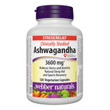 Ashwagandha Webber Naturals, 120 Cáps. Vegetarianas 3600 Mg