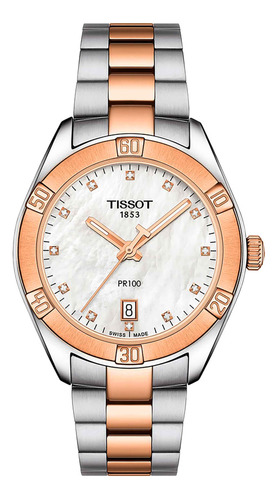 Reloj Tissot Pr 100 Sport Chic Oro Rosa