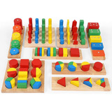 8 Set Montessori Material Sensorial Juguetes Educativos