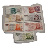 Billetes Antiguos Argentina Pesos Australes Lote X7 Sc Sc- 