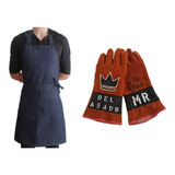 Kit Parrilla Con Delantal Y Guantes De Asador Personalizados