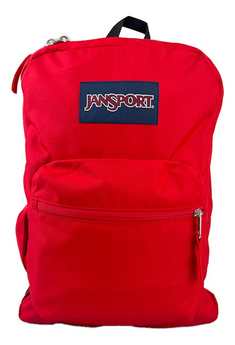 Mochila Escolar Jansport Cross Town Roja Diseño Liso 26l