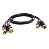 Cabo Audio Profissional 2 Rca Macho 2 Rca Macho 1 Metro