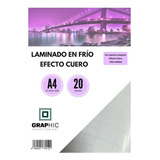 Laminado En Frio Efecto Cuero 20 Hojas A4