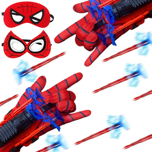 2 Guantes De Spiderman Para Niños Juguetes Plástico Lanzador