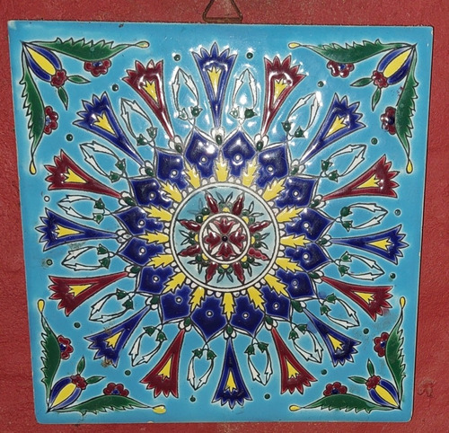 Azulejo Decorativo Estilo Californiano 15 Cm Turquesa