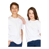 Remera Ely 100% Algodón Blanca Unisex Colegial T 10 Al 16